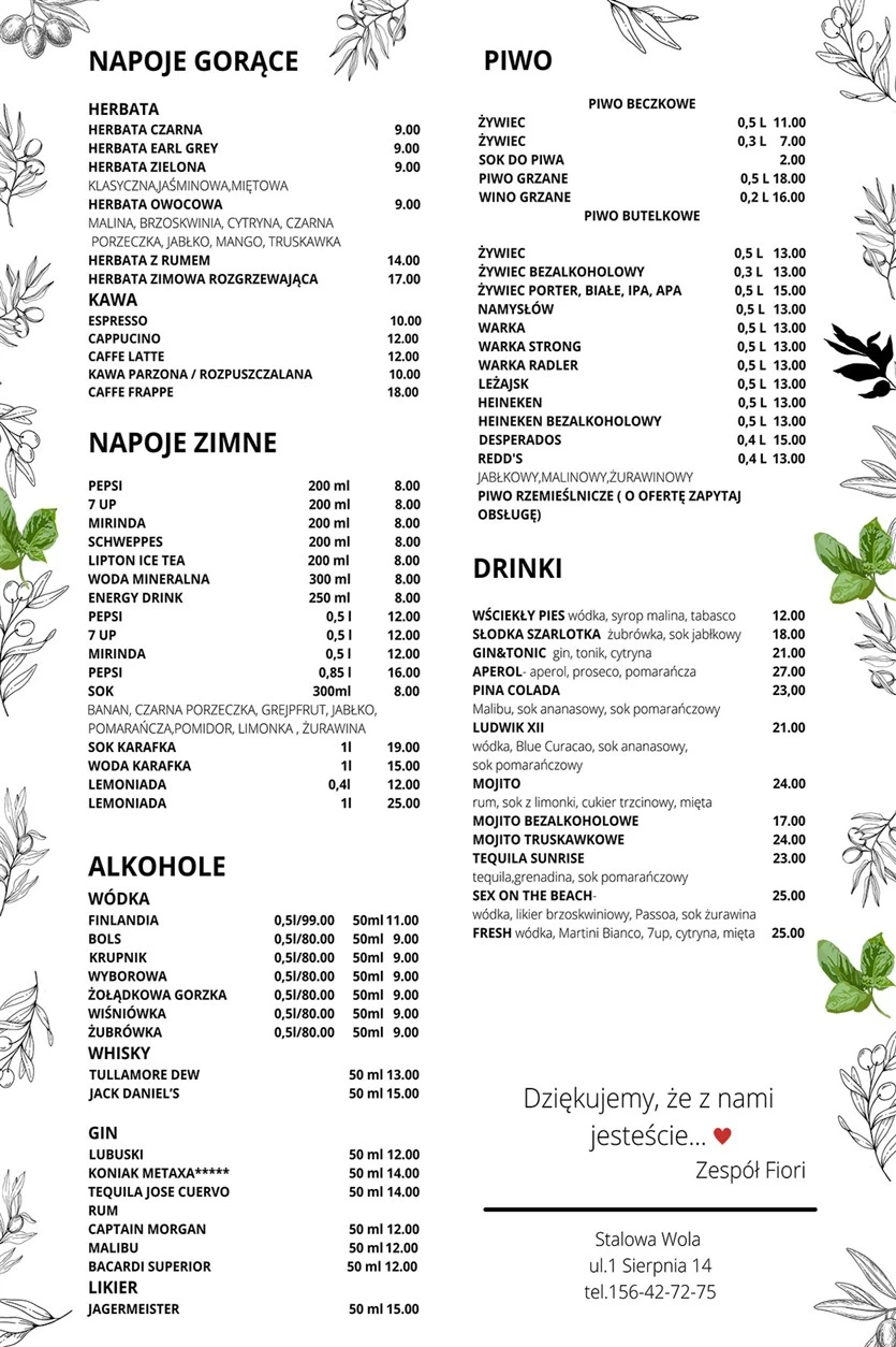 Menu strona 2