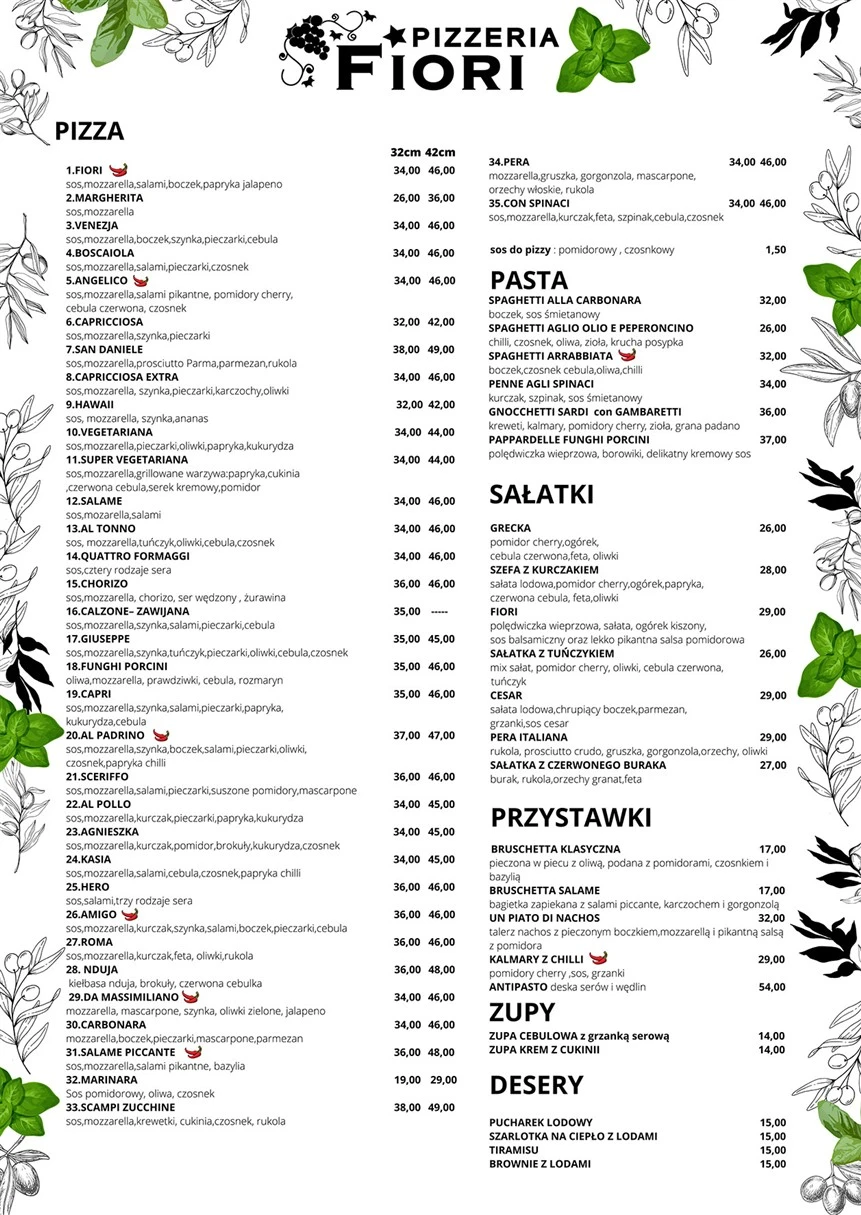 Menu strona 1