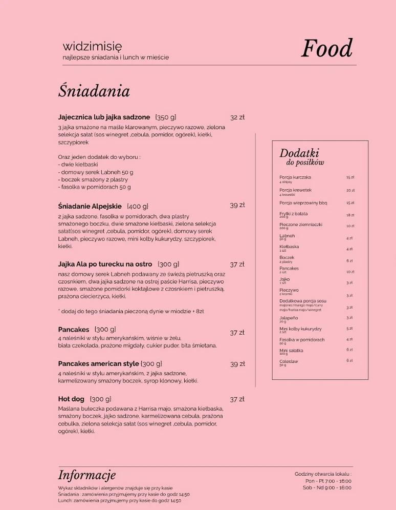 Menu strona 1