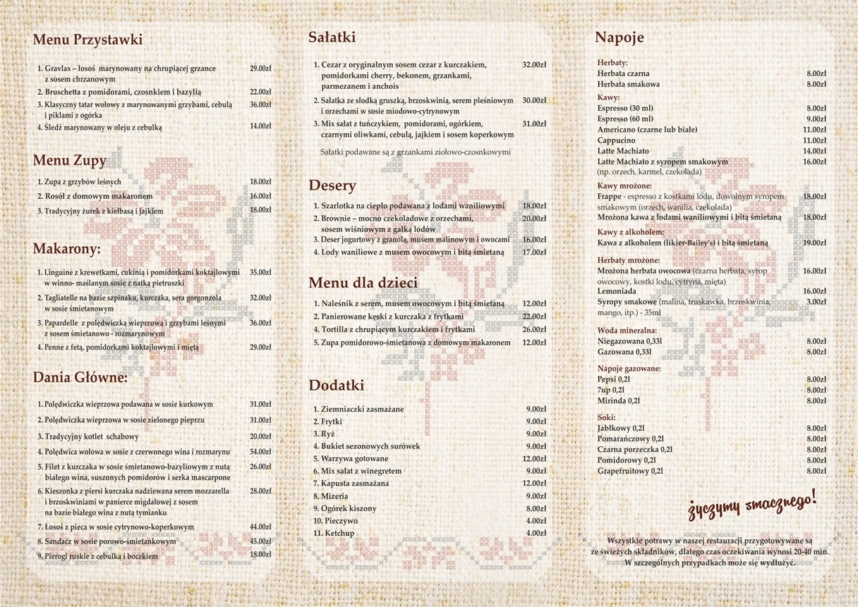 Menu strona 2