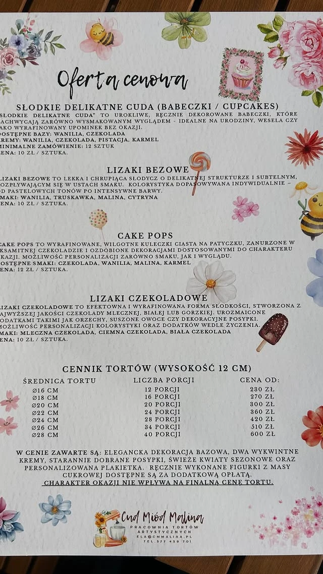 Menu strona 1