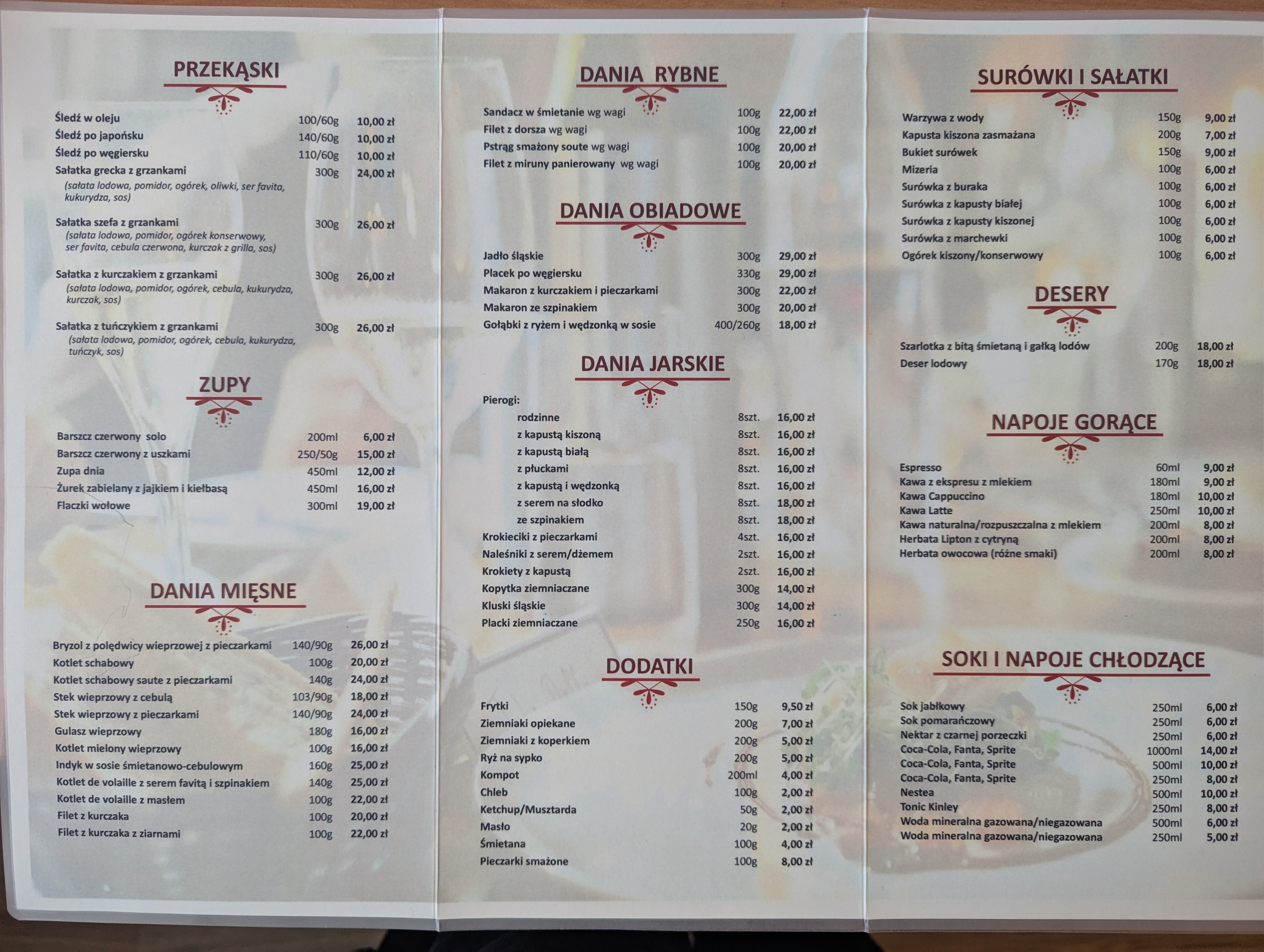 Menu strona 2