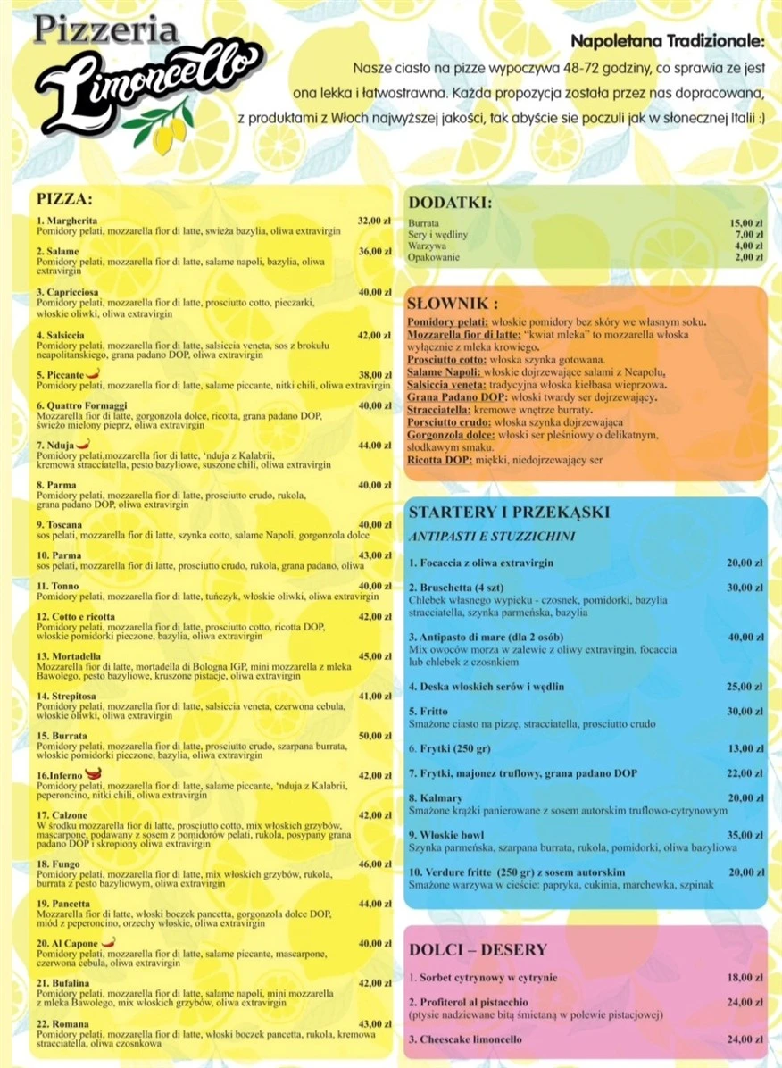 Menu strona 1