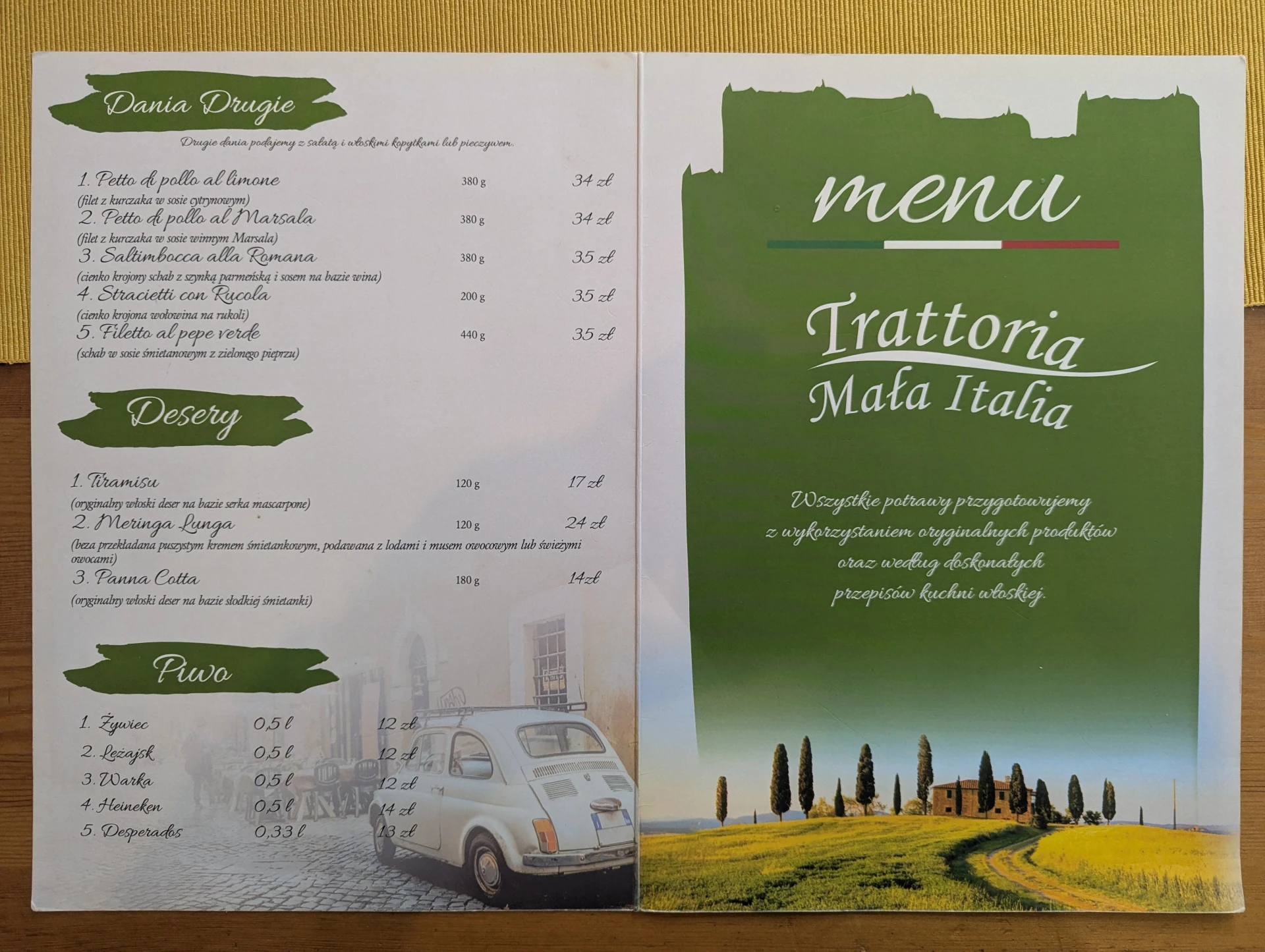Menu strona 1